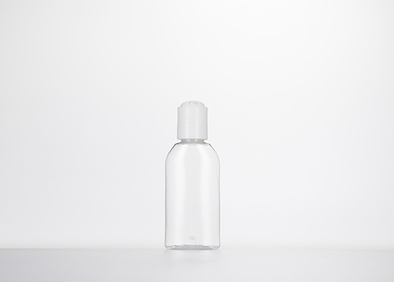 0.5oz 1oz 2oz 3oz 4oz কসমো রাউন্ড প্লাস্টিকের বোতলগুলি প্রেস ডিস্ক ক্যাপ সহ ক্লিয়ার পিইটি