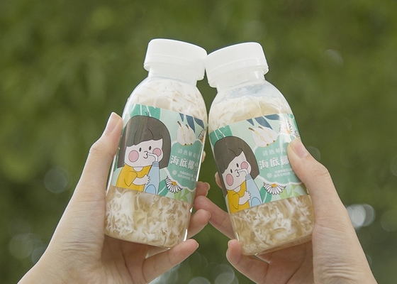 400ml 14oz সয়া দুধ চায়ের বোতল তাপ প্রতিরোধী স্কয়ার প্লাস্টিকের জুস বোতল সরস