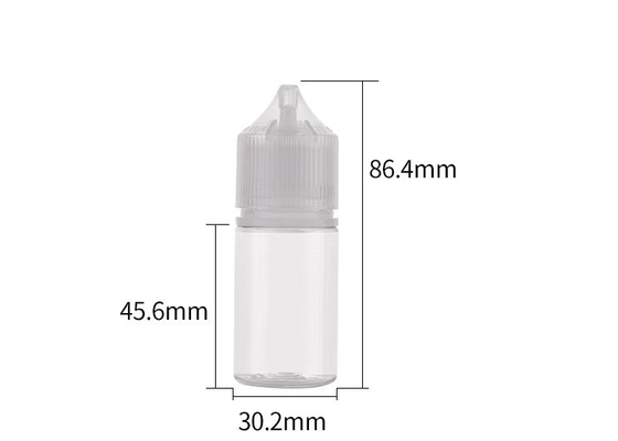সিআরসি ক্যাপ পিইটি ফ্লেভার এলিকুইড বোতল সহ 30ml শর্ট V3 ড্রপার বোতল