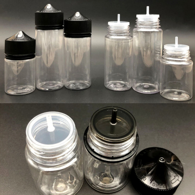 স্ক্রিন প্রিন্টিং ই তরল বোতল 10ml 15ml 30ml 60ml 80ml 100ml পিইটি