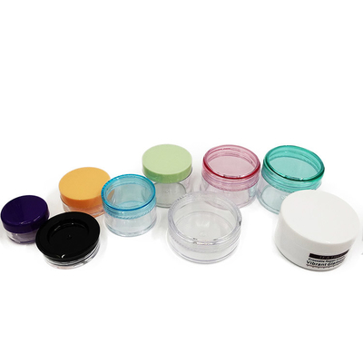 উচ্চ প্লাস্টিকের কসমেটিক জার 10ml-150ml চাপ সংবেদনশীল গ্যাসকেট সীল জন্য কাস্টমাইজড