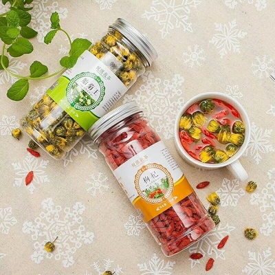 শুকনো ফুলের স্বচ্ছ জার