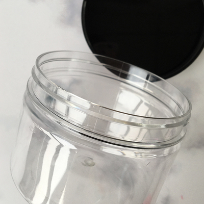 100ml 8oz 500ml 1000ml স্বচ্ছ পোষা প্রাণী প্লাস্টিকের সঞ্চয়স্থান খাবার গ্রেড কসমেটিক ক্রিম জার ঢাকনা সহ