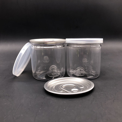 100ml 8oz 500ml 1000ml স্বচ্ছ পোষা প্রাণী প্লাস্টিকের সঞ্চয়স্থান খাবার গ্রেড কসমেটিক ক্রিম জার ঢাকনা সহ
