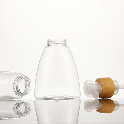 স্ক্রিন প্রিন্টিং কসমেটিক স্কিনকেয়ার প্যাকেজিংয়ের প্রয়োজনের জন্য পিইটি বডি এবং পিইটি কলার কন্টেইনার ব্যবহার করে নির্মিত প্লাস্টিকের লোশন বোতল