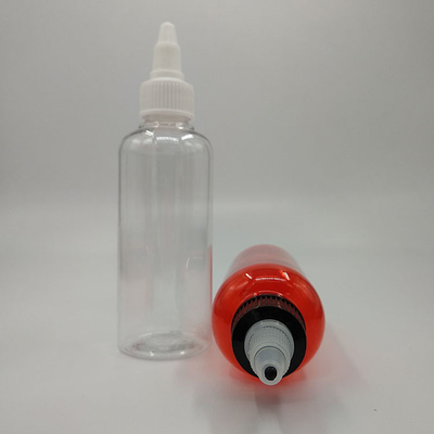 স্বচ্ছ প্লাস্টিকের স্ক্রু শীর্ষ বোতল 15ml-100ml কাস্টম সিল জন্য ক্ষমতা