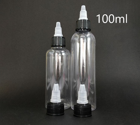 স্বচ্ছ প্লাস্টিকের স্ক্রু শীর্ষ বোতল 15ml-100ml কাস্টম সিল জন্য ক্ষমতা