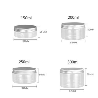 কাস্টমাইজযোগ্য 5oz অ্যালুমিনিয়াম ফয়েল সিল সঙ্গে প্লাস্টিকের জার ধারক ব্যক্তিগতকৃত সঞ্চয় জন্য