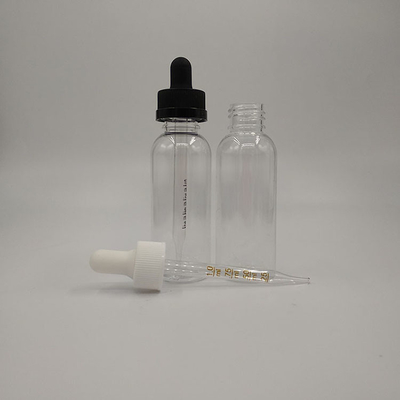 তরল সঞ্চয় করার জন্য মসৃণ পৃষ্ঠ 2oz গ্লাস ড্রপার বোতল