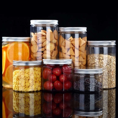 কাস্টমাইজড প্লাস্টিক সংরক্ষণের জার 2-16oz lids সঙ্গে