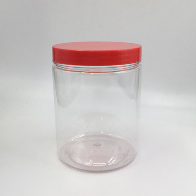 2oz 3oz 4oz 5oz এর ক্যাপ সহ পরিষ্কার প্লাস্টিকের গোলাকার জার