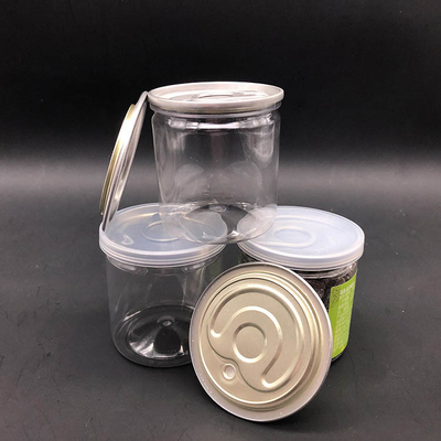 2oz-8oz ক্যাপাসিটি প্লাস্টিকের জার প্লাস্টিকের ঢাকনা এবং চাপ সংবেদনশীল সীল সঙ্গে