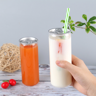 High Quality Plastic Drink Can Plastic Cans with Pull-off Lids Beverage Can for Juice with Fast Delivery