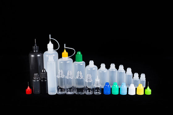 তরল জন্য স্বচ্ছ কালো ছোট বোতল 10ml 15ml 30ml 60ml 80ml 100ml ক্ষমতা