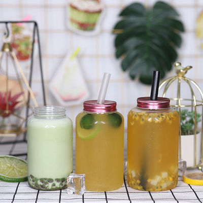 আধুনিক দুধ চা বোতল 0.5 কেজি ক্ষমতা ব্যক্তিগতকৃত প্যাকেজিং জন্য স্ক্রু উপর ঢাকনা