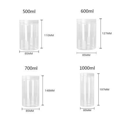Plastic Containers Jar with Lid Durable and Versatile Storage Solution