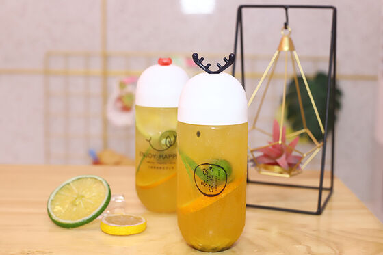 চা প্যাকেজিংয়ের জন্য উপযুক্ত মাঝারি আকারের লিক-প্রুফ মিল্ক টি বোতল, যা লিক-প্রতিরোধী এবং সুরক্ষিত কন্টেইনার নিশ্চিত করে