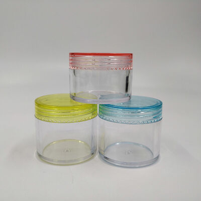 প্যাকেজিংয়ের জন্য ডিজাইন করা প্রেসার সেনসিটিভ সিলিং সহ 2oz 3oz 4oz 5oz 6oz 7oz 8oz ক্ষমতা সহ 65 মিমি ব্যাসের প্লাস্টিকের জার কন্টেইনার