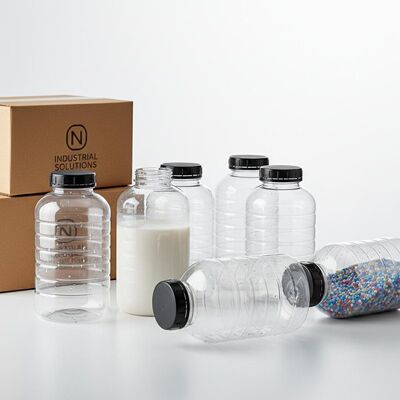 পুনরায় ব্যবহারযোগ্য প্লাস্টিকের স্ক্রু শীর্ষ বোতল ডিশওয়াশার নিরাপদ টেকসই পাত্রে শিল্প প্যাকেজিং এবং সঞ্চয় সমাধান জন্য আদর্শ