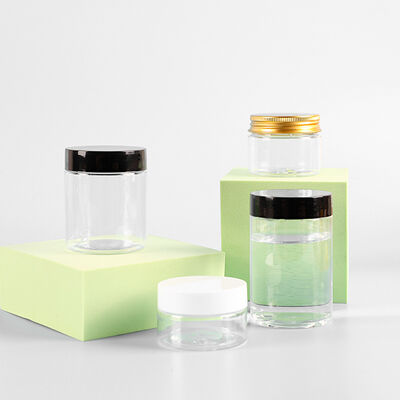 খুচরা বাল্ক প্যাকেজিং এবং পণ্যের ব্র্যান্ডিংয়ের প্রয়োজনের জন্য কাস্টমাইজেশন প্রিন্টিং সহ জার প্লাস্টিক জার কন্টেইনার