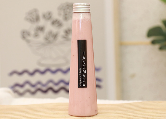 ঢাকনা 7oz 200ml সহ কনিক্যাল সফট ড্রিংক প্লাস্টিকের জুস বোতল