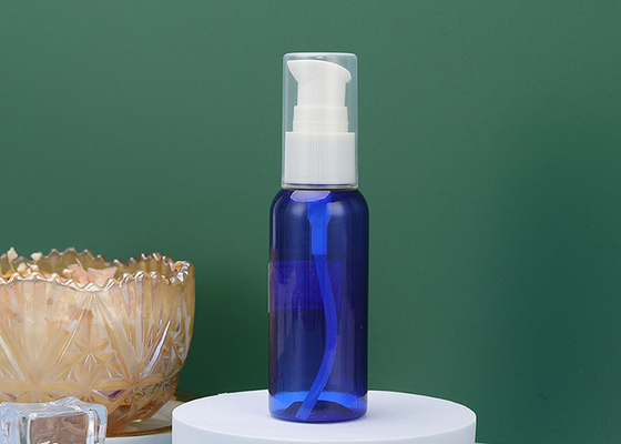 নীল SGS প্লাস্টিক লোশন PET পাম্প বোতল 60ml BPA বিনামূল্যে