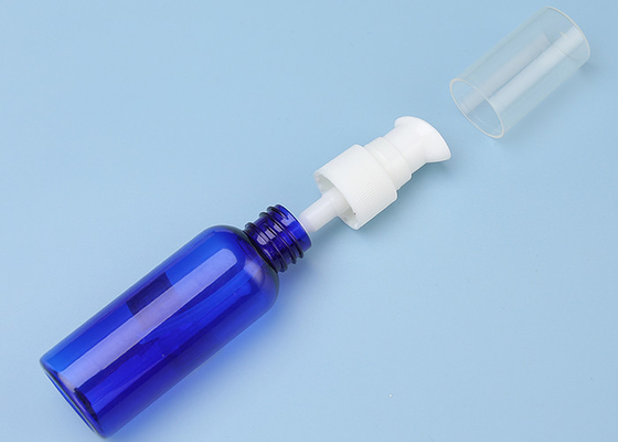 নীল SGS প্লাস্টিক লোশন PET পাম্প বোতল 60ml BPA বিনামূল্যে