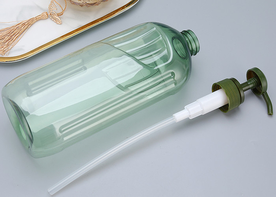 সবুজ 1000ml শ্যাম্পু PET পাম্প বোতল 92*220mm স্ক্রিন প্রিন্টিং