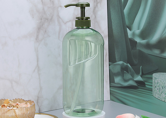 সবুজ 1000ml শ্যাম্পু PET পাম্প বোতল 92*220mm স্ক্রিন প্রিন্টিং