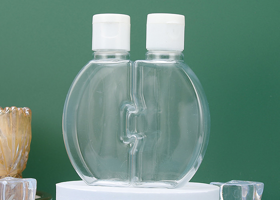 স্ক্রু ক্যাপ পুনর্ব্যবহারযোগ্য 120ml সহ OEM ডাবল ক্ল্যামশেল প্লাস্টিকের বোতল