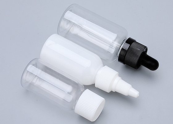 এসেনশিয়াল অয়েল 50ml 30ml ক্লিয়ার প্লাস্টিক ড্রপার বোতল স্ক্রিন প্রিন্টিং