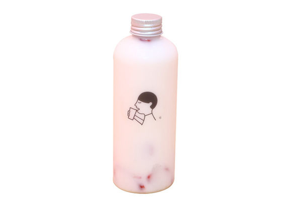 240ml কনিক্যাল ক্লিয়ার প্লাস্টিক জুস পাত্রে অ্যালুমিনিয়াম কভার
