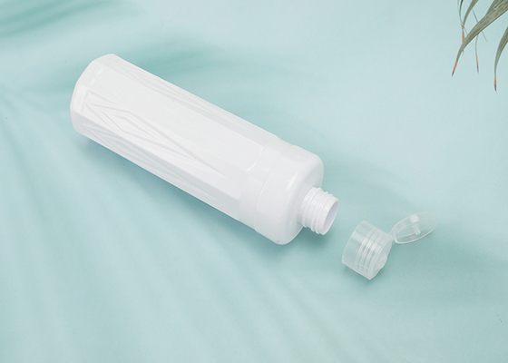 কসমেটিক লোশন শ্যাম্পুর জন্য স্ক্রু টপ সহ 300ml পিইটি বোতল ফ্লিপ টপ ক্যাপ