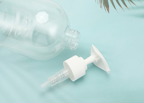 প্রসাধনী শ্যাম্পুর জন্য গোলাকার প্লাস্টিক 500ml লোশন পাম্প বোতল পরিষ্কার করুন
