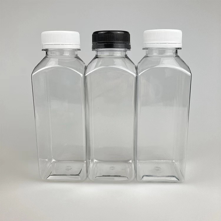 গরম বিক্রয় 120ml 250ml 350ml 500ml 1000ml পরিষ্কার ফরাসি বর্গাকার খালি পানীয় রস বোতল