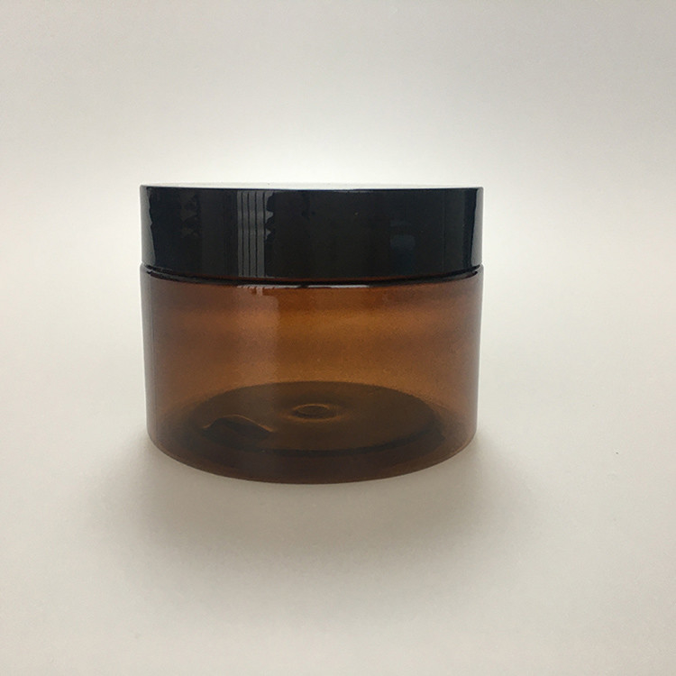 Wholesale 8oz 250ml 250g Food Jar Storage Container Round Shape PET Plastic with Black LIDS (কালো LIDS সহ বৃত্তাকার আকৃতির পিইটি প্লাস্টিকের 8oz 250ml 250g ফুড জার স্টোরেজ কনটেইনার)