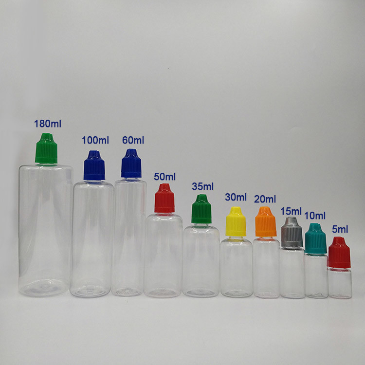 কাস্টমাইজেশন মুদ্রণ রঙিন বোতল তরল জন্য 10ml 15ml 30ml 60ml 80ml 100ml
