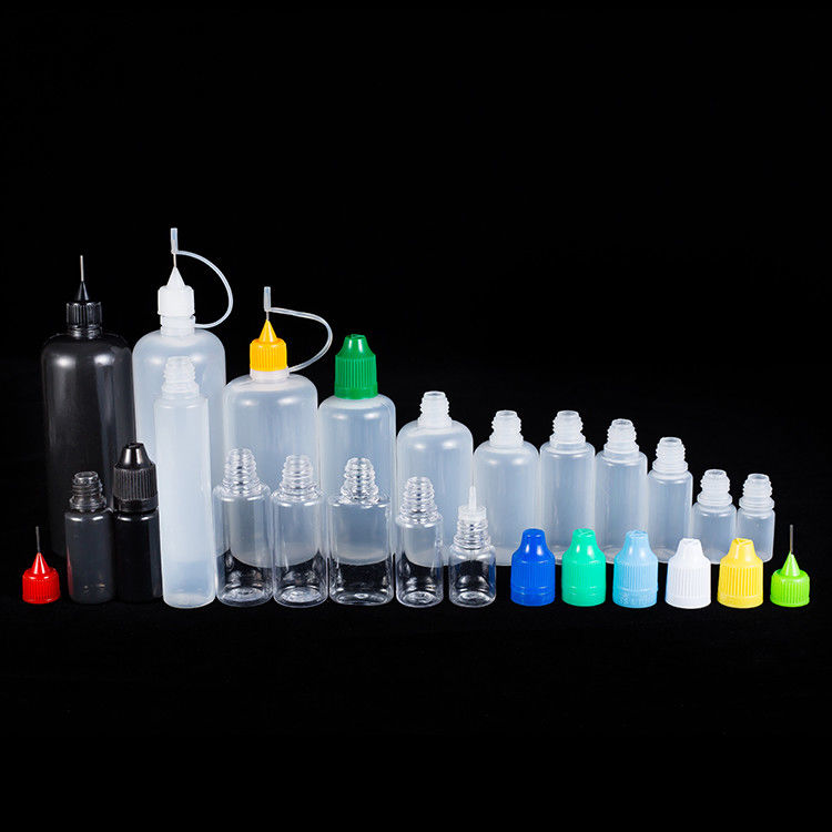 তরল জন্য স্বচ্ছ কালো ছোট বোতল 10ml 15ml 30ml 60ml 80ml 100ml ক্ষমতা