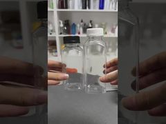 প্লাস্টিকের জুস বোতল ক্যাপ সহ, পরিষ্কার পানীয়ের পাত্র, ঢাকনা সহ পানীয়ের জন্য