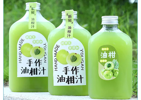 ফুটো প্রুফ দুধ চায়ের বোতল 350ml 250ml প্লাস্টিকের জুসের বোতল